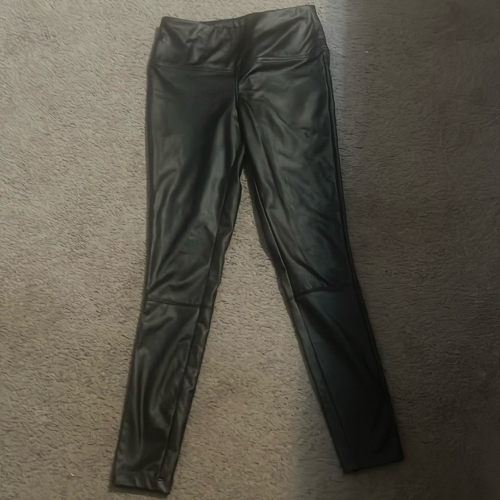Faux Leather Black Pants Size XS